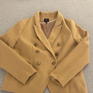 Double-Breasted Tan Canel Jacket